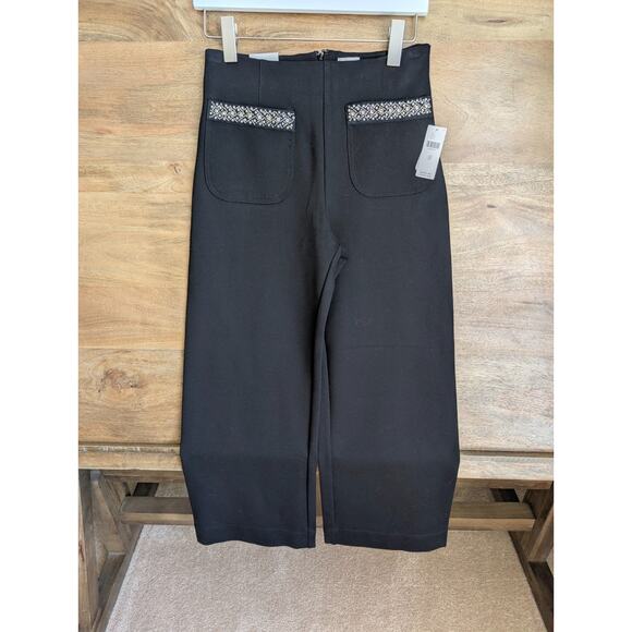 Anthropologie Pants - NWT Anthropologie Maeve The Colette Pants Women's 27 Black Rhinestones Pocket